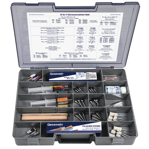 Steel Mold Polishing Kit filled with Felt Bobs, Burs, Diamond Compound and other abrasives