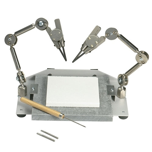 GRS Soldering Station with solderite board and articulating tweezers for soldering at the bench