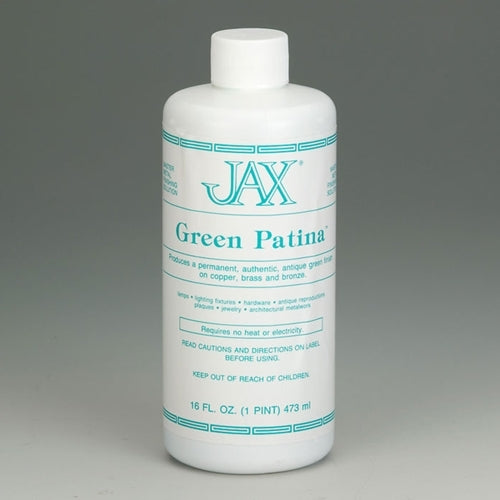 Jax Green Patina used to create a green color on base metals such as copper, brass, and bronze.