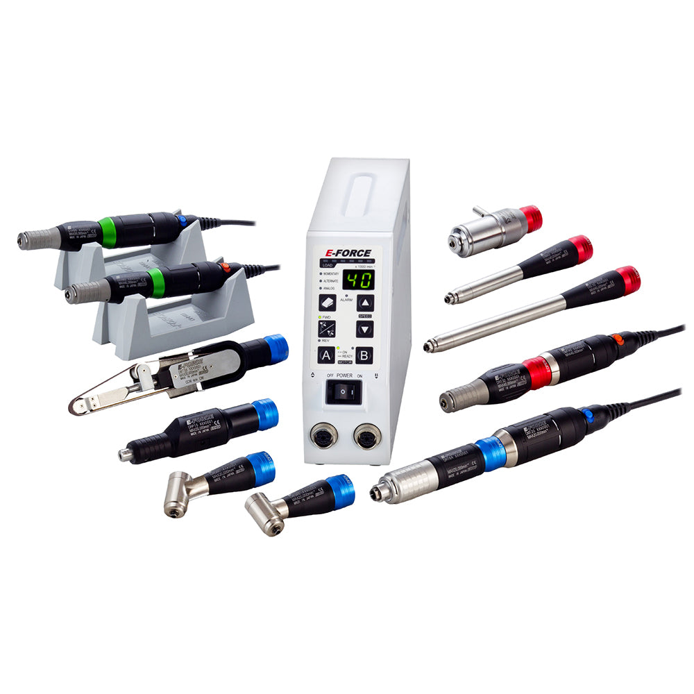 E Force Micromotor with a variety of Rotary and Profiler Heads